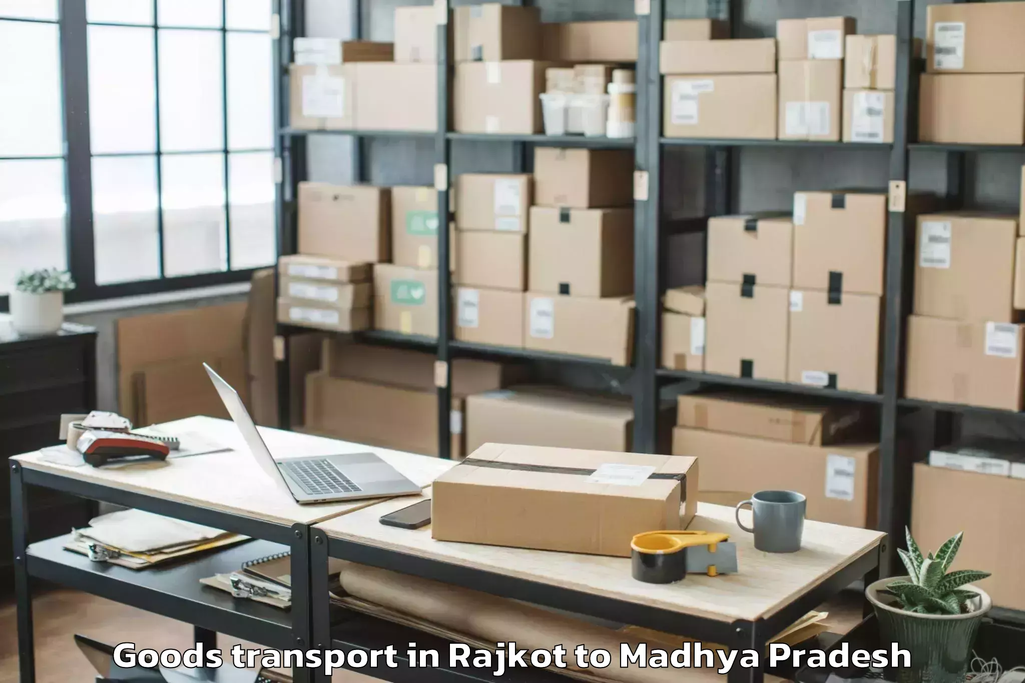 Hassle-Free Rajkot to Goharganj Goods Transport